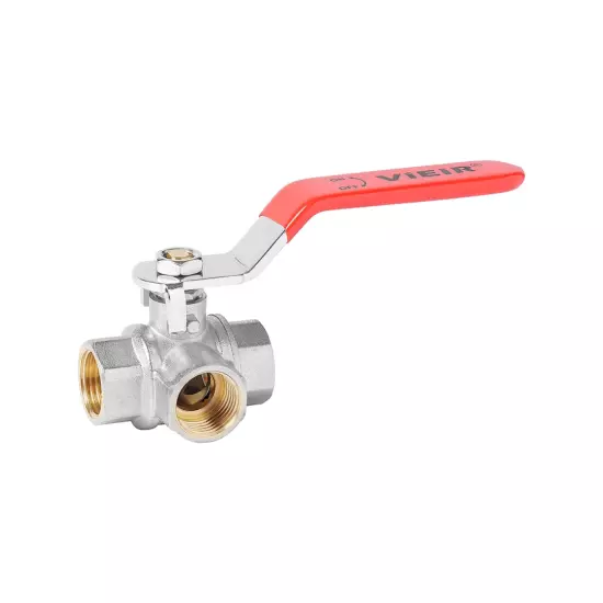 Кран шаровой трехходовый ручка