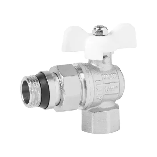 Кран угловой с американкой и кольцевым уплотнением