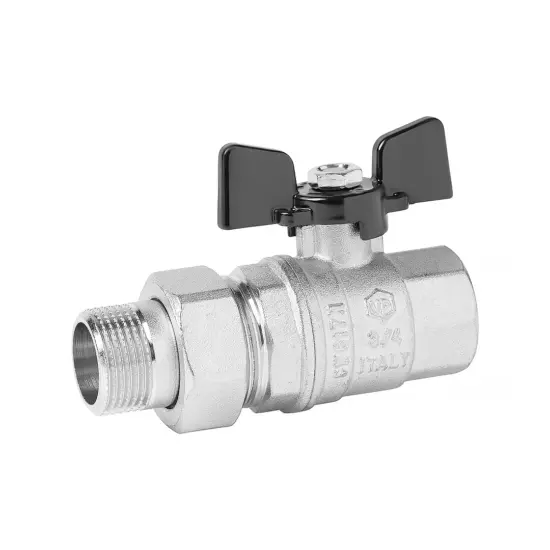 Кран шаровой с американкой "бабочка"