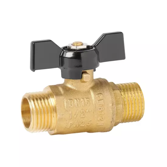 Кран шаровый н/н латунный "бабочка"