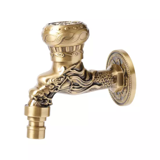 Кран водоразборный короткий декор/латунь