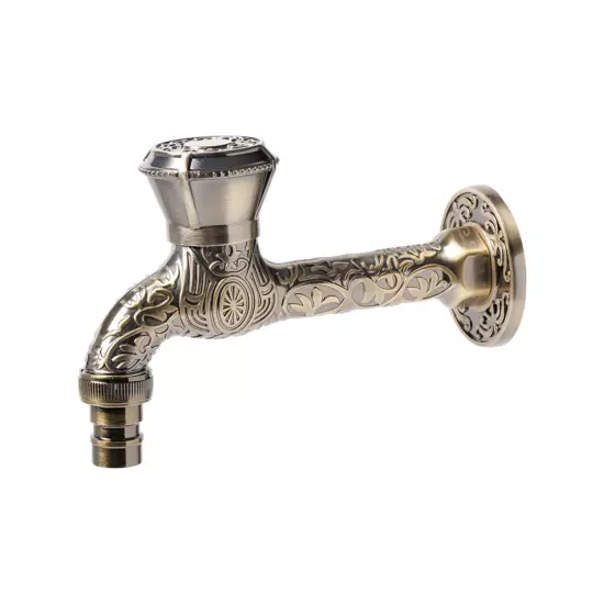 Кран водоразборный длинный декор/силумин