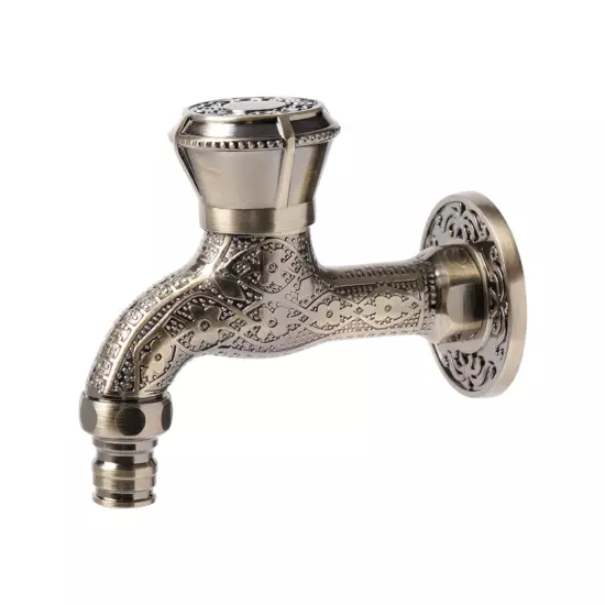 Кран водоразборный короткий декор/силумин