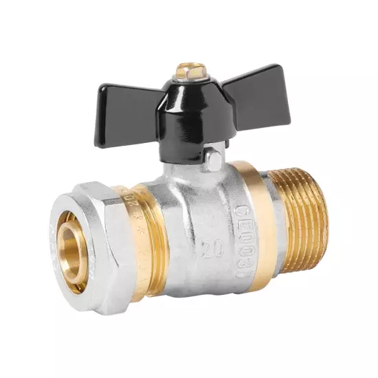 Кран шаровой для м/п трубы наружная резьба