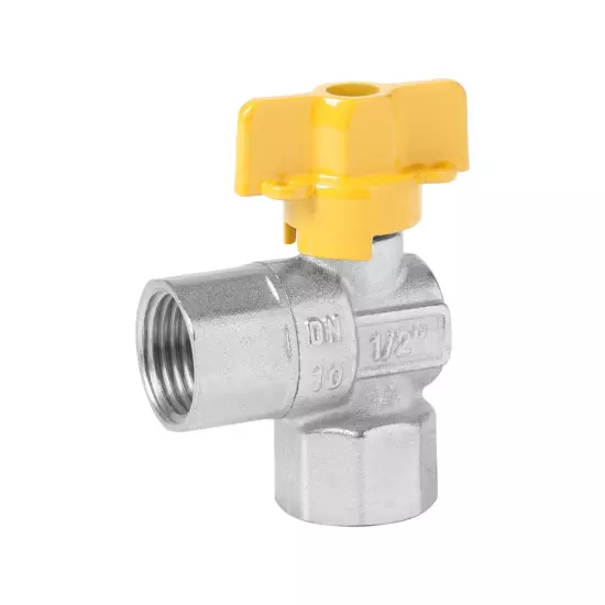 Кран угловой в/в для газа "бабочка"