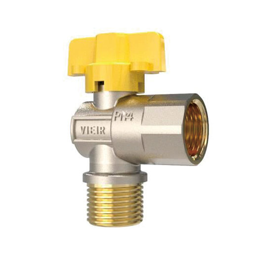 Кран угловой в-н для газа Бабочка Vieir