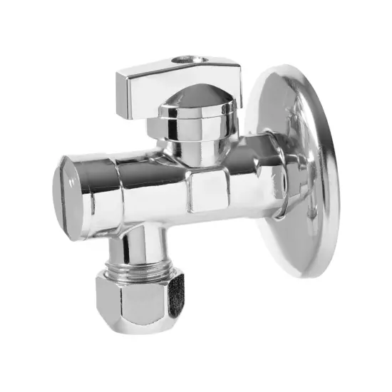 Вентиль угловой хромированный с фильтром LUX GANZER /GZR32A