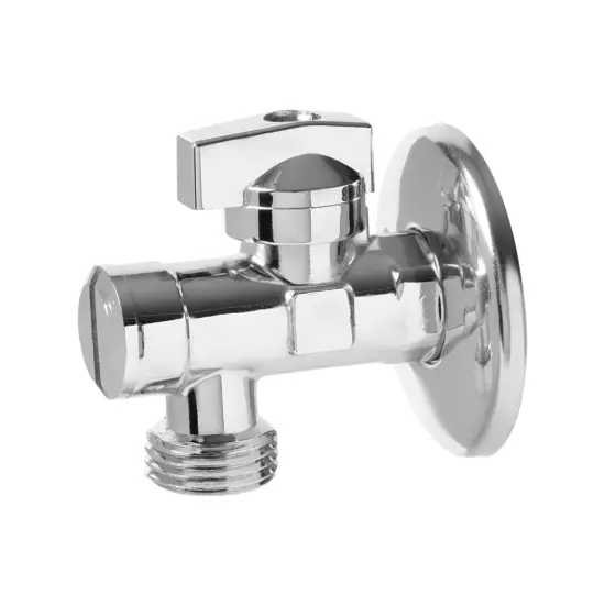 Вентиль угловой хромированный с фильтром LUX GANZER GZR33A