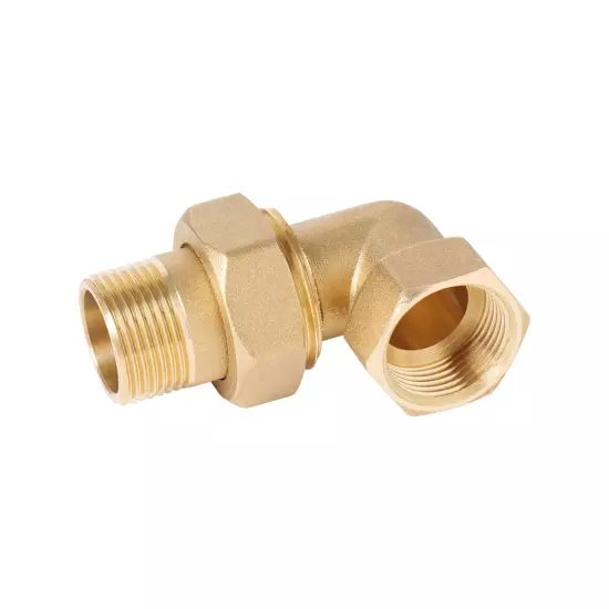 Уголок с американкой в/н латунный HJL