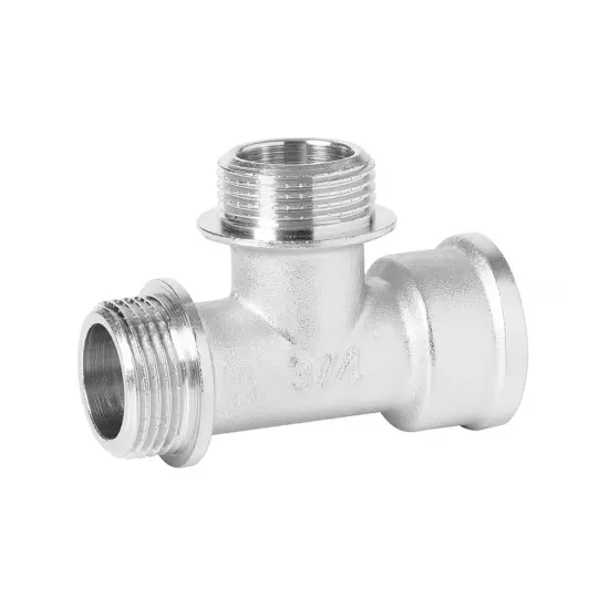 Тройник н/н/в никелированный