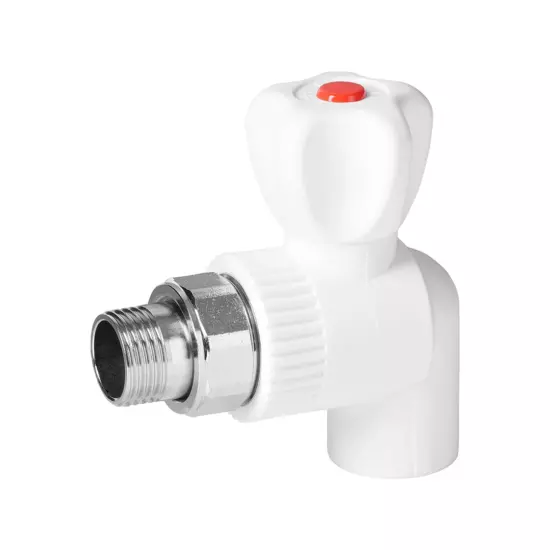 Вентиль комбинированный разборный угловой, шар латунный