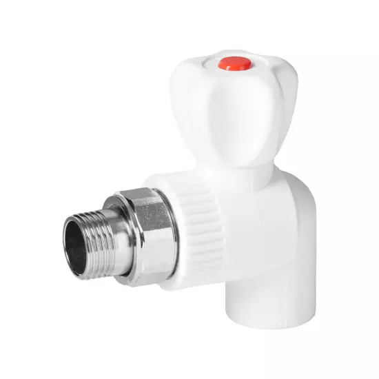 Вентиль комбинированный разборный угловой, шар стальной VER254L