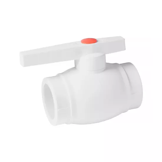 Кран полипропиленовый шаровый, шар латунный