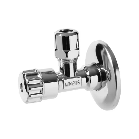 Вентиль-цанга угловой хромированный (в блистере)