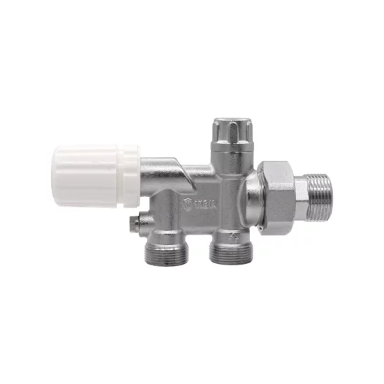 Термостатический узел регулировки для нижнего подключения радиатора, под термоголовку VR320