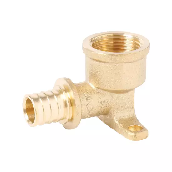 Уголок аксиальный с креплением латунный Ver-pro