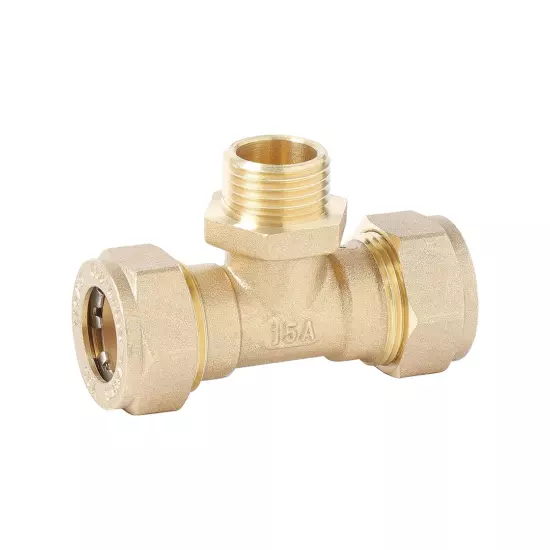 Тройник наружный латунный