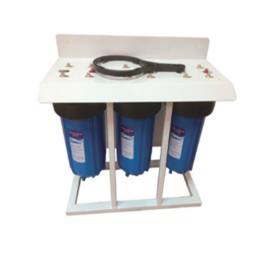 Фильтр тройной магистральный 10л с подставкой Аквастиль