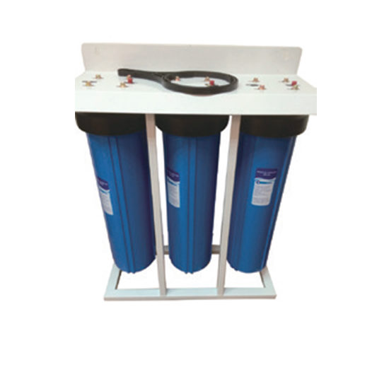 Фильтр тройной магистральный 20л с подставкой Аквастиль