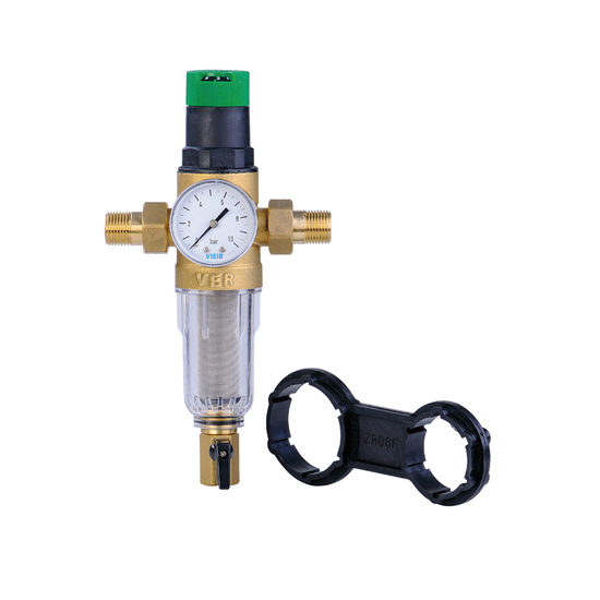 Фильтр с регулятором давления и манометром для холодной воды, JH15-Vieir