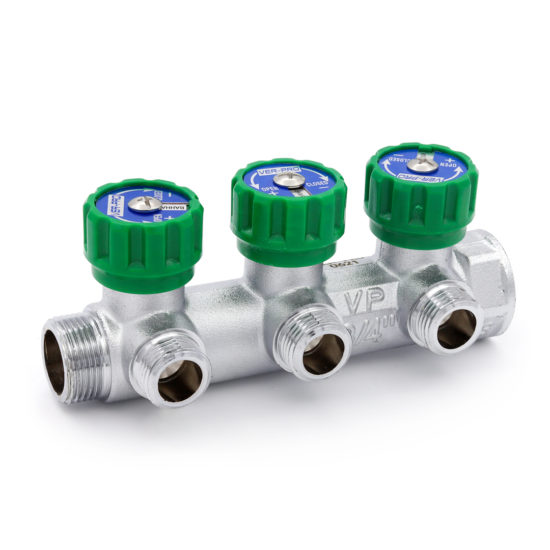 Коллектор регулирующий плоский 3 выхода VER403-A