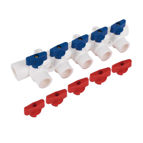 Коллектор полипропиленовый с кранами 5 выходов Vieir