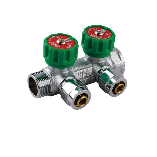 Коллектор регулирующий с евроконусами 2 выхода Vieir