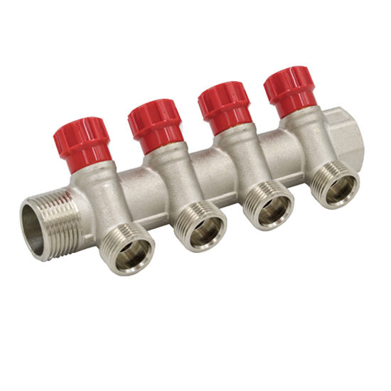 Коллектор с регулирующими вентилями 4 выхода Vieir