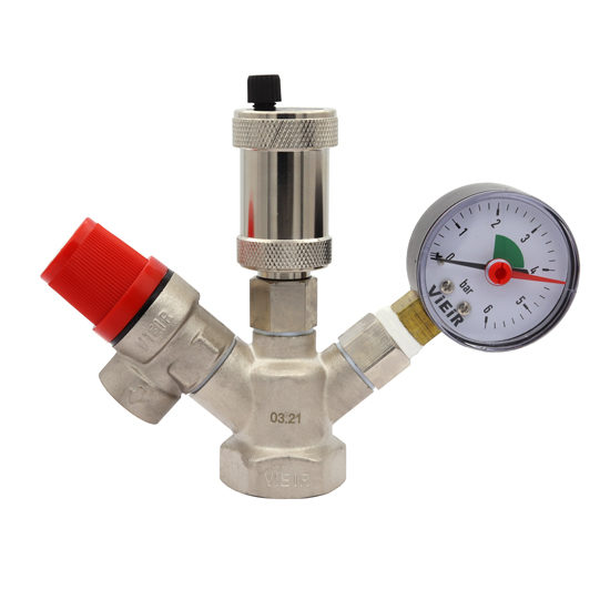 Группа безопасности котла никелированная (мини) AQ1123N