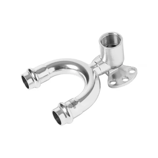 Пресс-водорозетка проходная из нержавеющей стали, Ver-pro