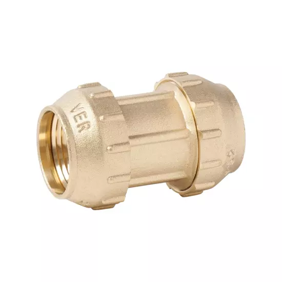 Муфта латунная для соединения труб ПНД VIEIR