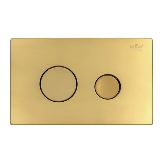 Кнопка смыва для инсталляции механическая, круглые клавиши, золото VRQ62B-S
