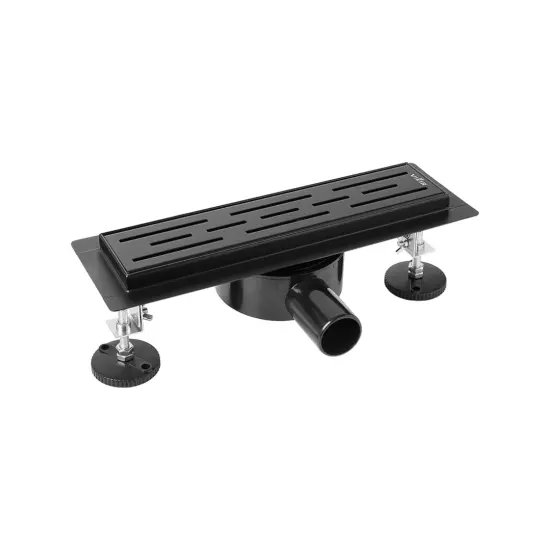 Поворотный душевой трап (360°С) с сухим затвором, черный