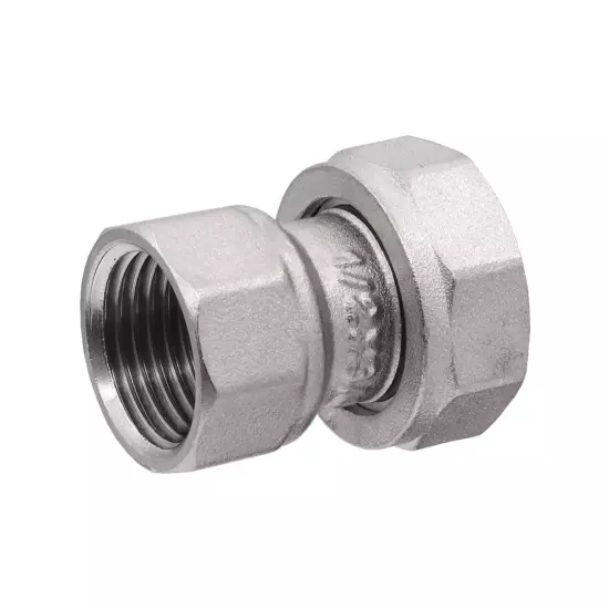 Полусгон никелированный прямой с накидной гайкой VRDN6