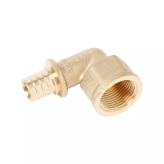 Уголок аксиальный латунный с накидной гайкой Ver-pro