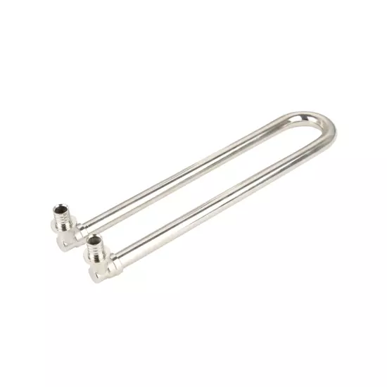 Аксиальный угольник радиаторный сдвоенный с хромированной латунной трубкой VRP161516