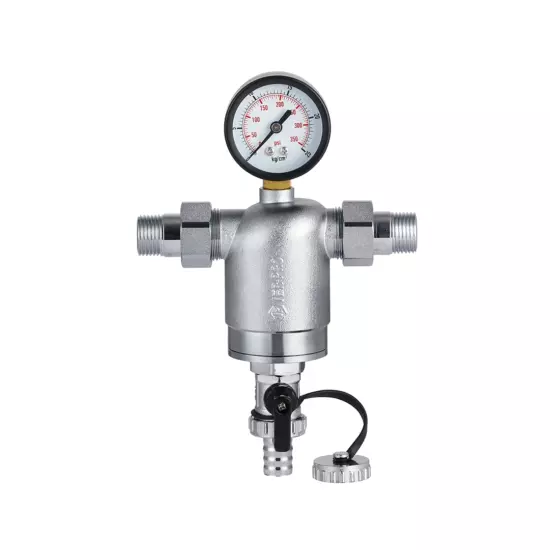 Фильтр поворотный механической очистки с манометром VP168