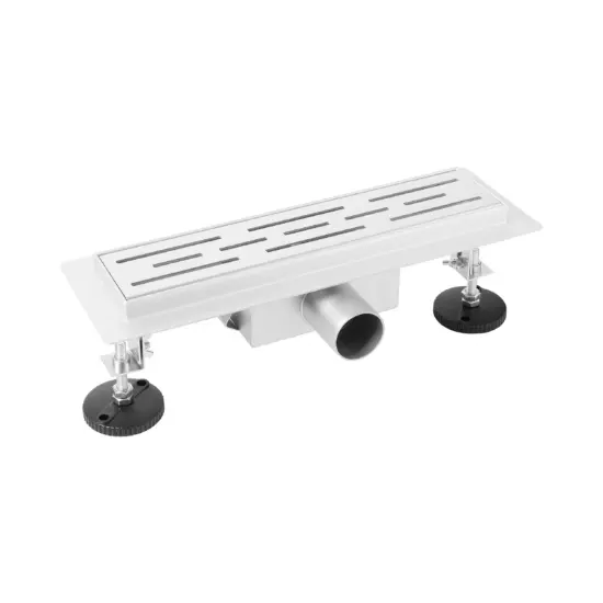 Душевой трап с сухим затвором, горизонтальный, белый