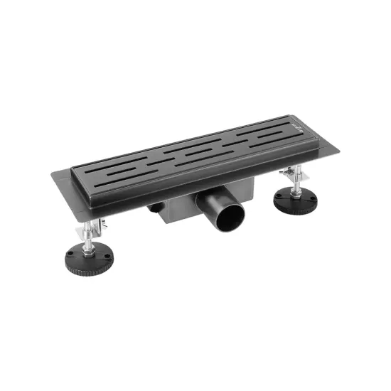 Душевой трап с сухим затвором, горизонтальный, графит