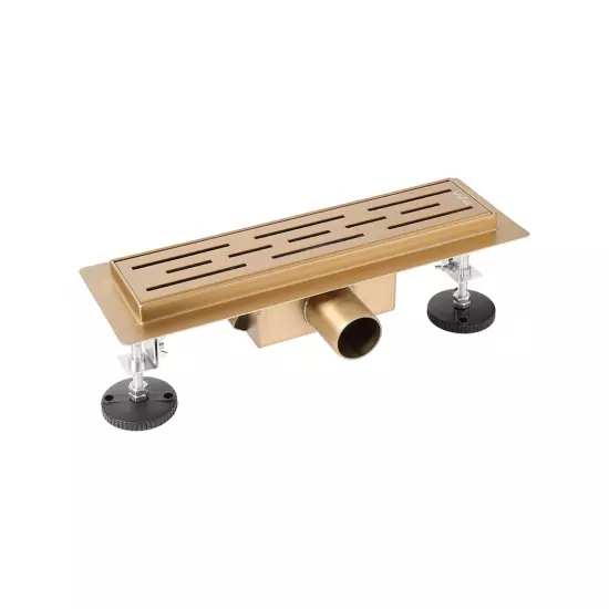 Душевой трап с сухим затвором, горизонтальный, матовое золото