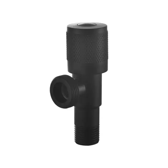 Вентиль угловой из нерж. стали с керамической кран-буксой, черный VER74-C