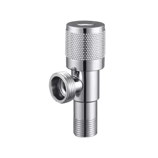 Вентиль угловой из нерж. стали с керамической кран-буксой, черный VER74-L