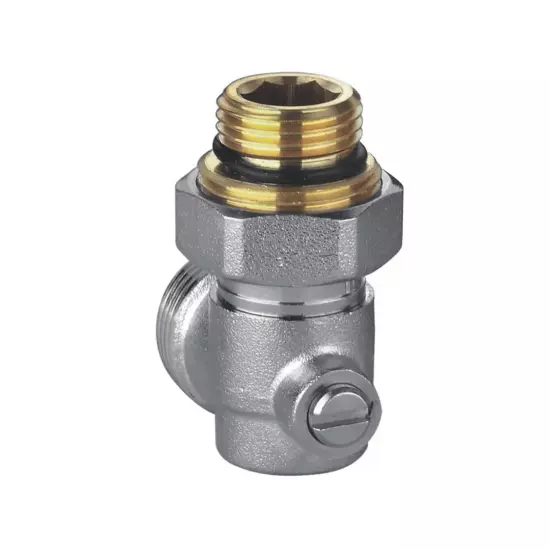 Узел нижнего подключения для радиатора раздельный угловой 3/4"x1/2"