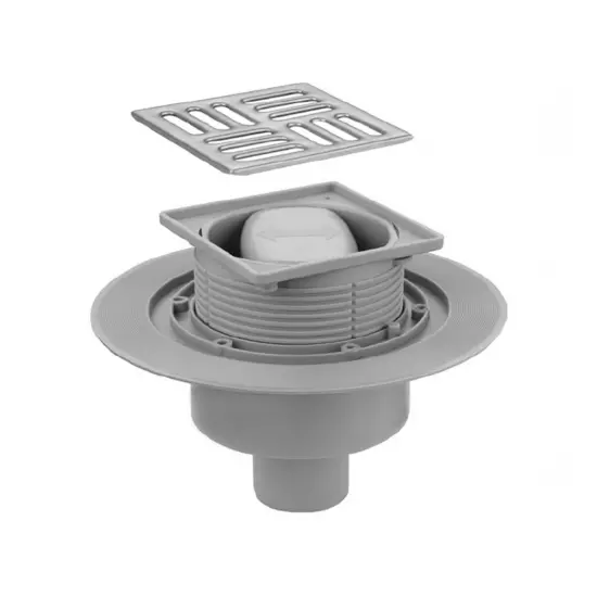 Душевой трап с сухим затвором 100x100 мм VRDS-10